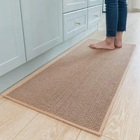 Tapis de Cuisine Tissé Aspect Lin Lavable Antidérapant, 6 Tailles
