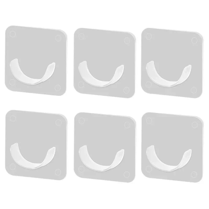 Support de Tringle Rideau Adhésif Sans Perçage, Lot de 2, 6 ou 8 Pièces