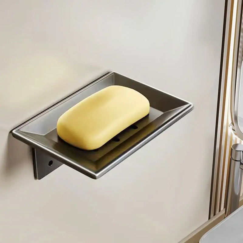Porte-Savon Mural Aluminium à Panneau Ajouré 13,5 x 9,4 cm