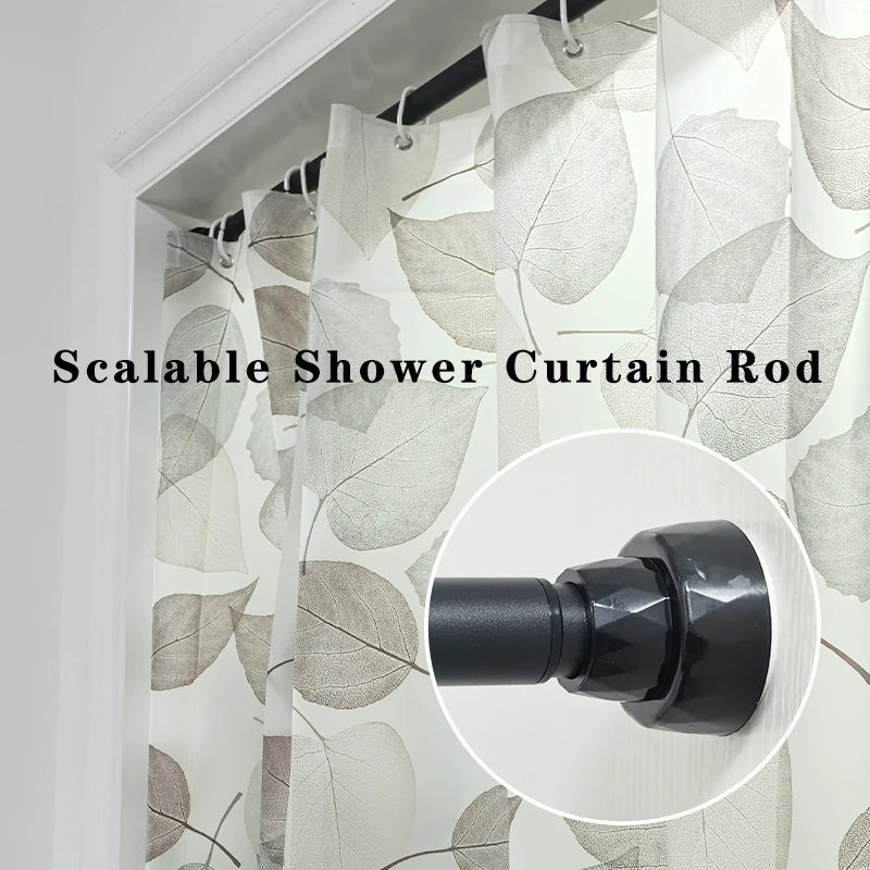 Barre de Douche Extensible Noire sans Perçage, 70 à 280 cm