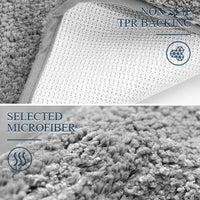 Tapis de Bain Peluche Épais Antidérapant, 13 Coloris, 2 Tailles
