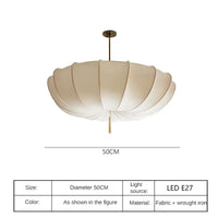 Suspension Cuisine en Tissu Crème Wabi-Sabi, Ø 40, 50, 60 ou 80 cm