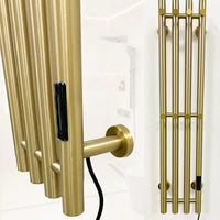 Sèche-Serviette Électrique Mural Vertical 3 ou 4 Barres Inox 98 cm