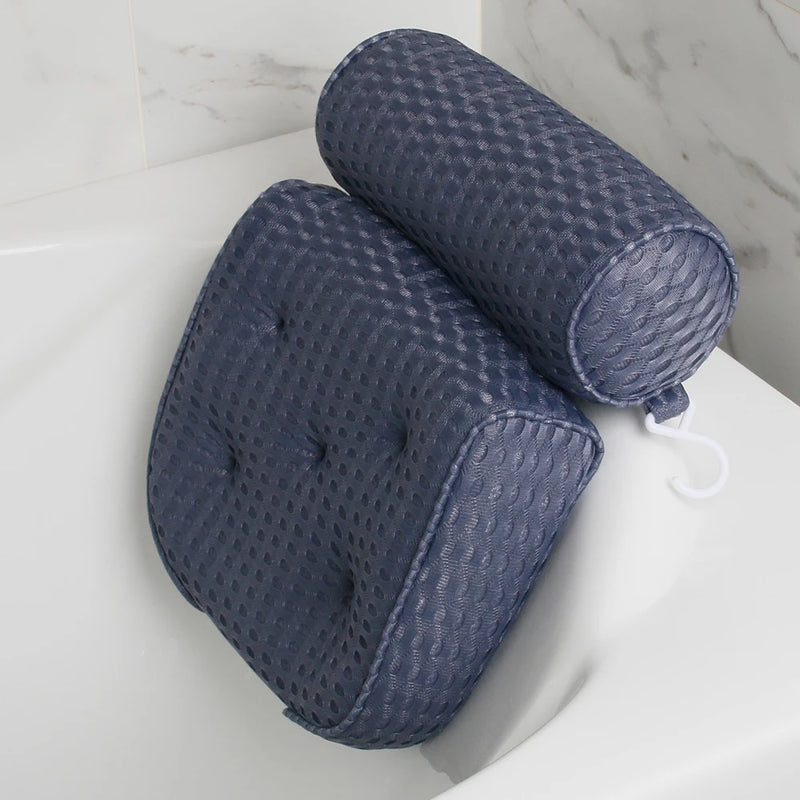Oreiller de Baignoire Maille d'Air Ventouses Antidérapantes