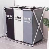 Panier à Linge de Tri Pliable 2 ou 3 Compartiments