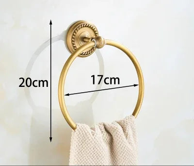Accessoires Salle de Bain Laiton Antique Brossé à la Pièce, 20 Articles