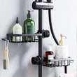 Étagère de Douche Murale Aluminium Panier Rangement