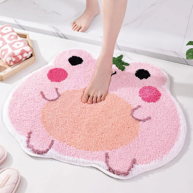 Tapis de Bain Antidérapant Motif Grenouille Ultra Absorbant