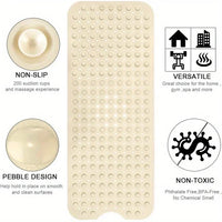 Tapis de Baignoire Antidérapant à Ventouses et Trous de Drainage, 3 Tailles