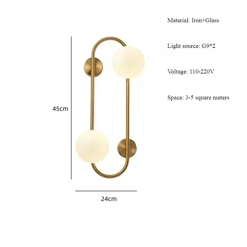 Lustre Suspension Cuisine Bulles de Verre, Cercle Doré, 15 à 25 Globes