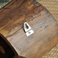 Porte-Papier Toilette Mural en Bois Massif, Forme Tronc d'Arbre, 15 cm