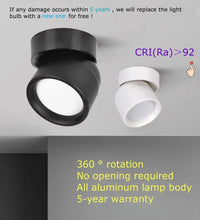 Downlight LED Cuisine Rotatif Dimmable Noir Blanc