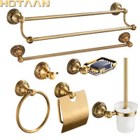 Accessoires Salle de Bain Aluminium Laiton Antique à la Pièce, 21 Articles