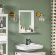 Miroir Salle de Bain avec Rangement Blanc 40 x 49 cm
