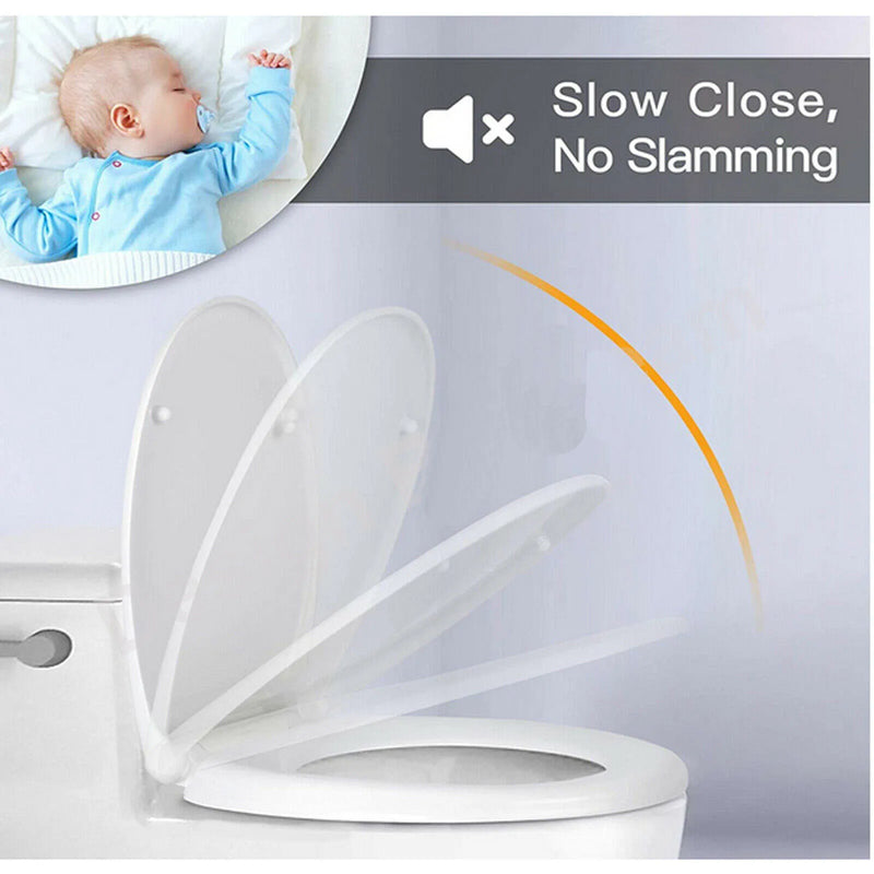 Abattant WC Frein de Chute Déclipsable Blanc