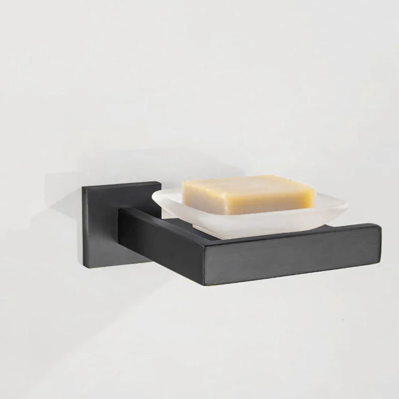 Accessoires Salle de Bain Inox Gris Anthracite à la Pièce, 12 Articles