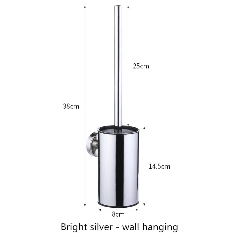 Brosse WC Ronde Inox avec Support, 7 Coloris