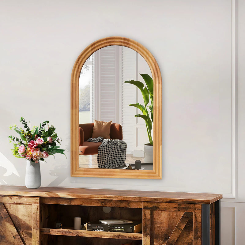 Miroir Salle de Bain Arche Bois Anti-Humidité
