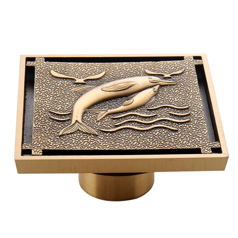 Bonde de Douche Carrée Laiton Multi Finitions 10 à 30 cm