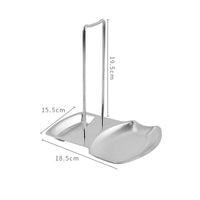 Repose-Couvercle et Repose-Cuillère Inox à Plateau, 19,5 cm de Haut