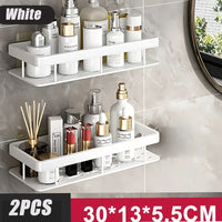 Étagère de Douche Aluminium Sans Perçage Support Shampoing