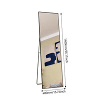 Miroir sur Pied XXL Noir ou Doré Verre Trempé