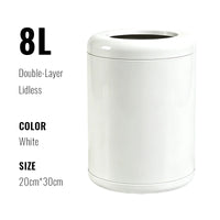 Poubelle de Salle de Bain Luxe Inox Double Couche 8 ou 10 Litres