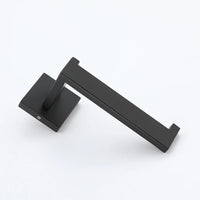 Accessoires Salle de Bain Noir Mat Carré Inox à la Pièce, 5 Articles