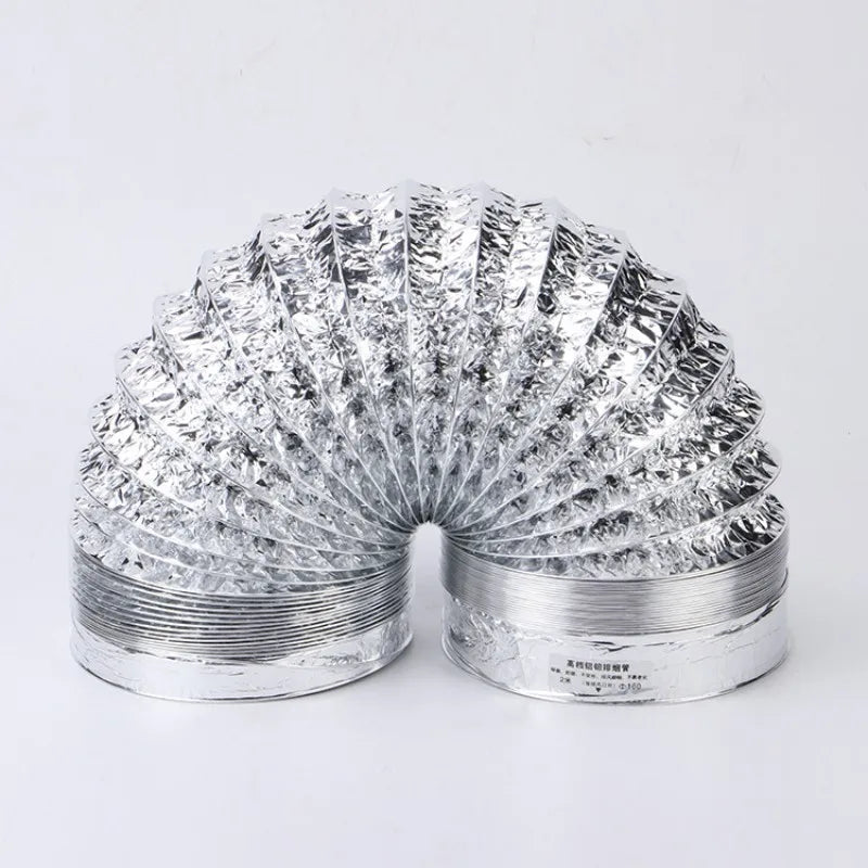 Tuyau de Hotte Aspirante en Aluminium Flexible 1,5 m, Ø 80 à 200 mm