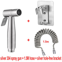 Douchette WC Inox Kit Flexible et Support