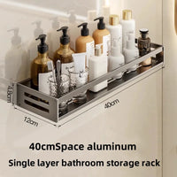 Étagère de Douche Aluminium Sans Perçage, Longueur 30 à 60 cm