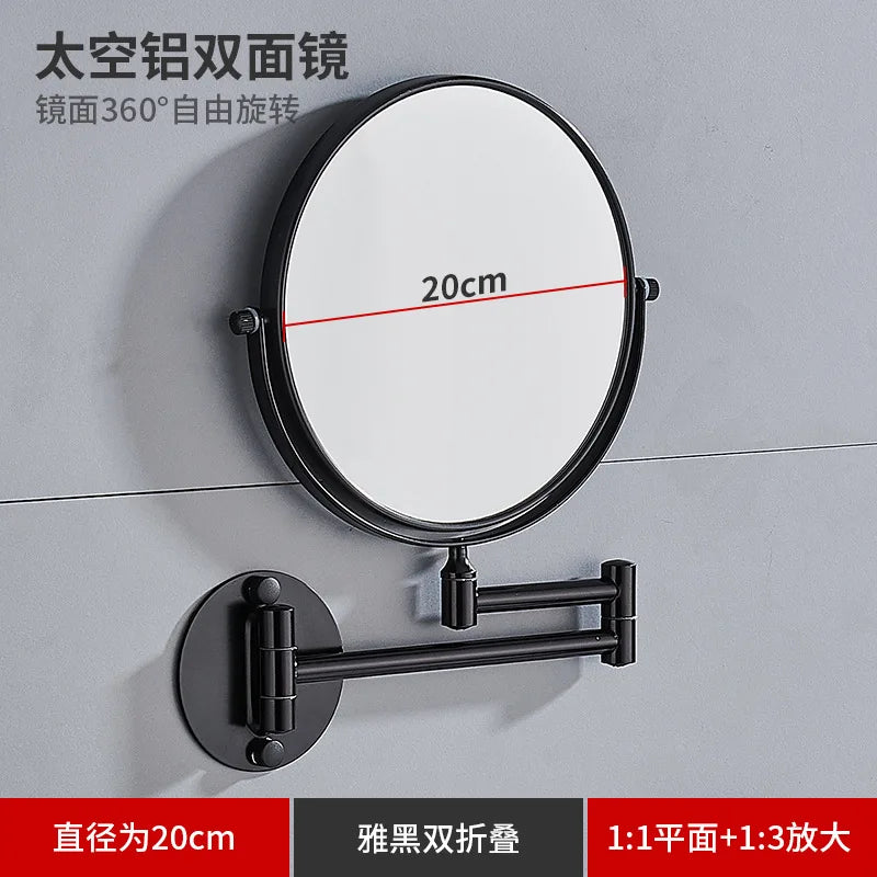 Miroir Grossissant Mural Double Face Sans Perçage 4 Finitions