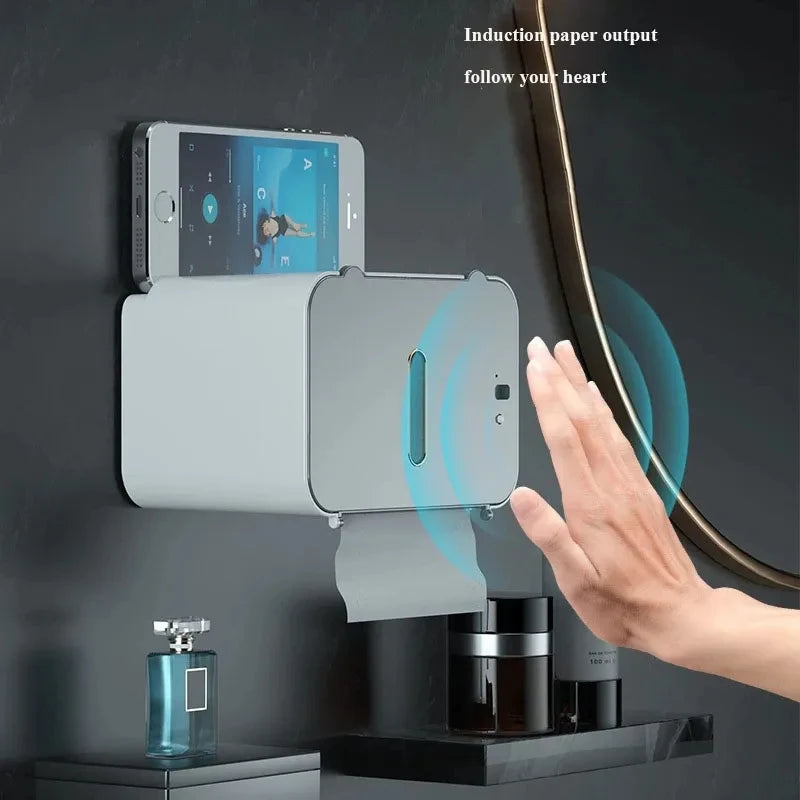 Porte-Papier Toilette Automatique à Induction Mural