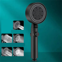 Pommeau de Douche avec Kit Complet Noir et Argenté
