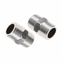 Raccord Flexible Douche Mâle Mâle 1/2 Pouce Inox, Lot de 2