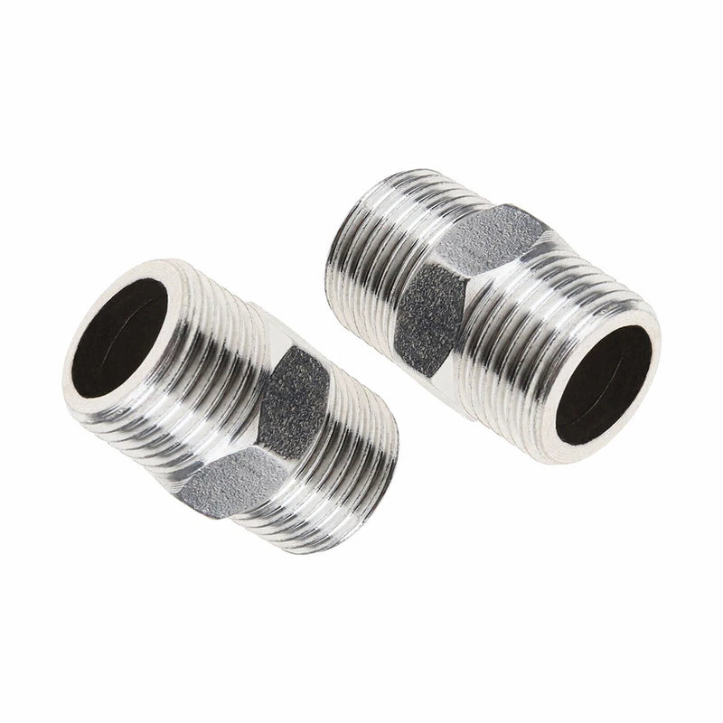 Raccord Flexible Douche Mâle Mâle 1/2 Pouce Inox, Lot de 2