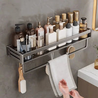 Étagère de Douche Aluminium Sans Perçage, Longueur 30 à 60 cm