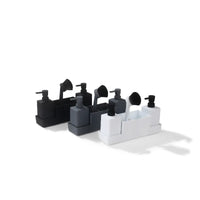 Distributeur de Savon Cuisine Double avec Plateau, Porte-Éponge et Brosse