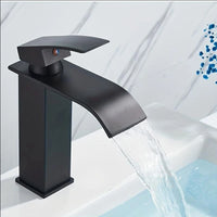 Mitigeur Lavabo Cascade Doré Compact en Inox