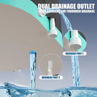 Baignoire Pliable Adulte 115 x 60 cm Noire, Double Vidange
