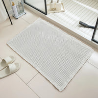Tapis de Bain Antidérapant Absorbant à Franges