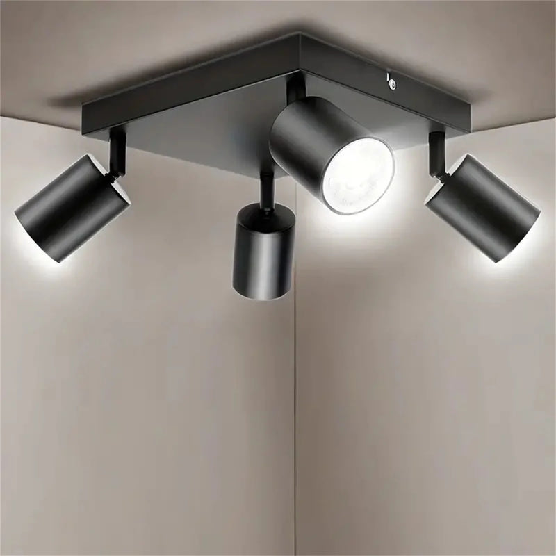 Plafonnier LED Cuisine Multi-Têtes GU10 1 à 4 Spots Orientables