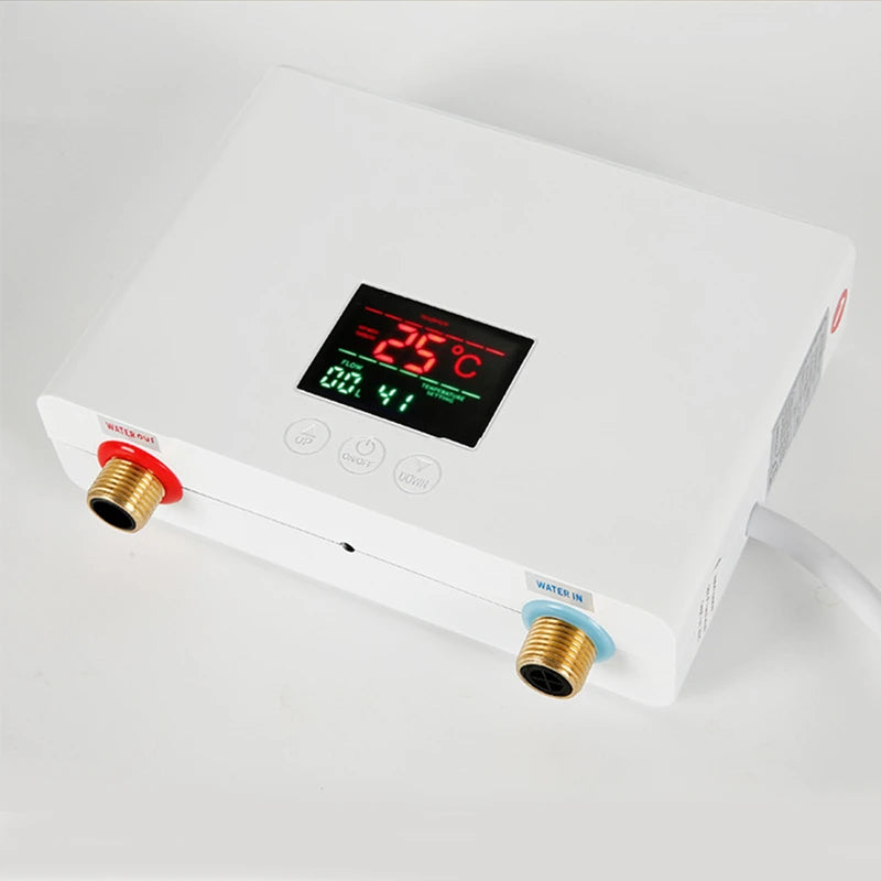 Chauffe-Eau Instantané Électrique Mural avec Télécommande, 3 000 ou 5 500 W