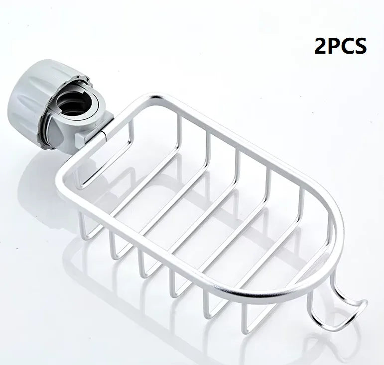 Étagère de Douche Murale Aluminium Panier Rangement