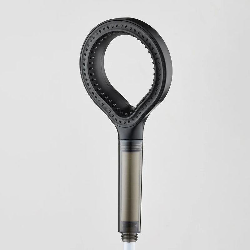 Pommeau de Douche Anneau Creux avec Filtre, Noir, Gris ou Argenté