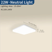 Plafonnier LED Carré Cuisine 3 Teintes 18 à 45 W