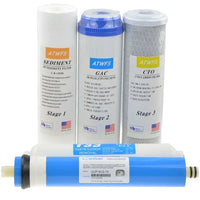 Kit de 5 Cartouches Filtrantes pour Osmoseur, Membrane 75 GPD