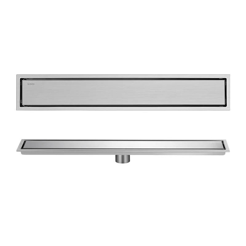 Caniveau de Douche Inox 304 Noir, Doré, Brossé, 20 à 60 cm