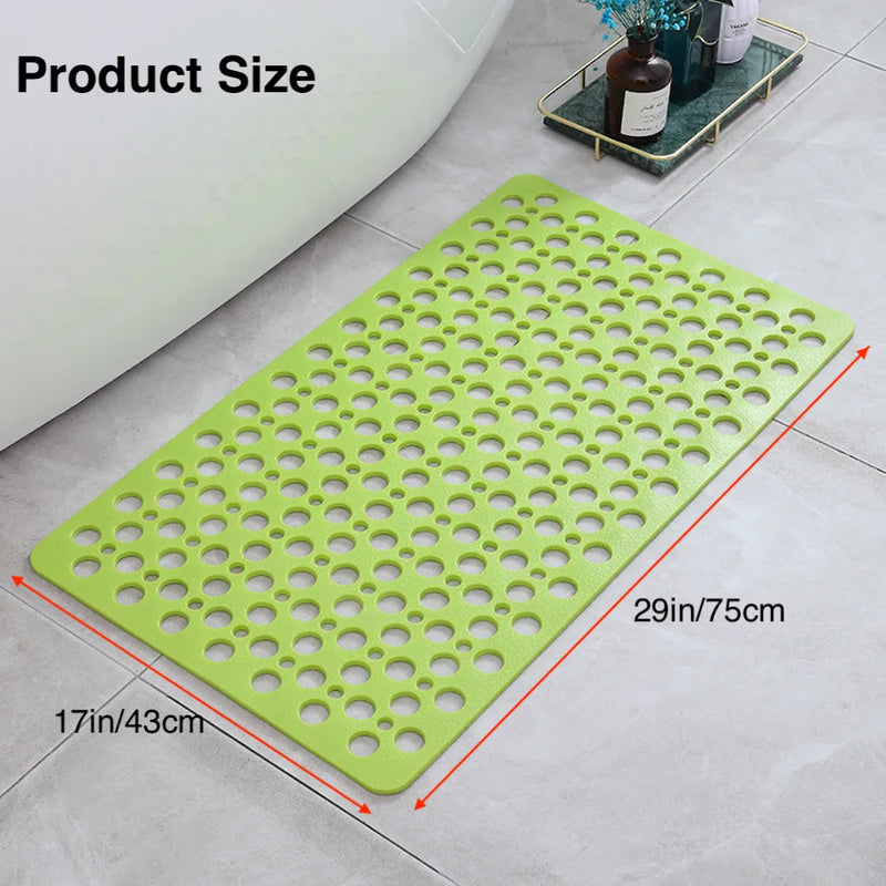 Tapis de Douche Antidérapant à Ventouses Drainant 43 x 75 cm