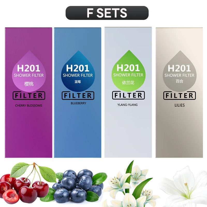 Filtre de Douche Vitamine C Parfumé, 15 Parfums, Seul ou en Lot